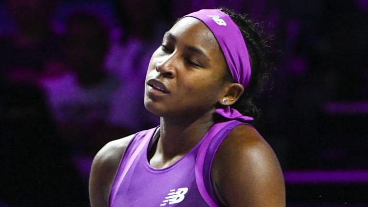 Jessica Pegula defeated Coco Gauff in their first match of the 2025 WTA Finals. Jessica Pegula defeated Coco Gauff in their first match of the 2025 WTA Finals.