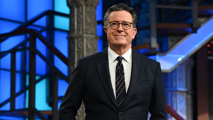 The Late Show with Stephen Colbert during Thursday’s March 9, 2023 show. Photo: Scott Kowalchyk/CBS ©2023 CBS Broadcasting Inc. All Rights Reserved.