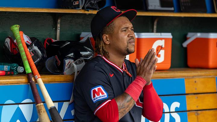 May 20, 2026; Detroit, Michigan, USA; Cleveland Guardians third baseman Jose Ramirez (11) sits in the dugout during the first inning against the Detroit Tigers at Comerica Park. Mandatory Credit: David Reginek-Imagn Images May 20, 2026; Detroit, Michigan, USA; Cleveland Guardians third baseman Jose Ramirez (11) sits in the dugout during the first inning against the Detroit Tigers at Comerica Park. Mandatory Credit: David Reginek-Imagn Images