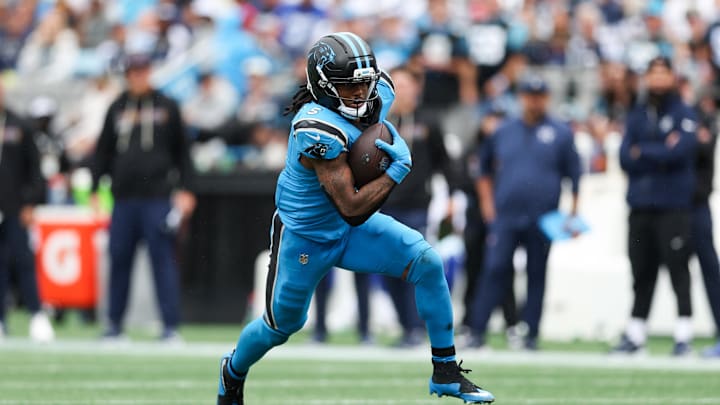 Rico Dowdle and the Carolina Panthers are favored against the New York Jets on Sunday.