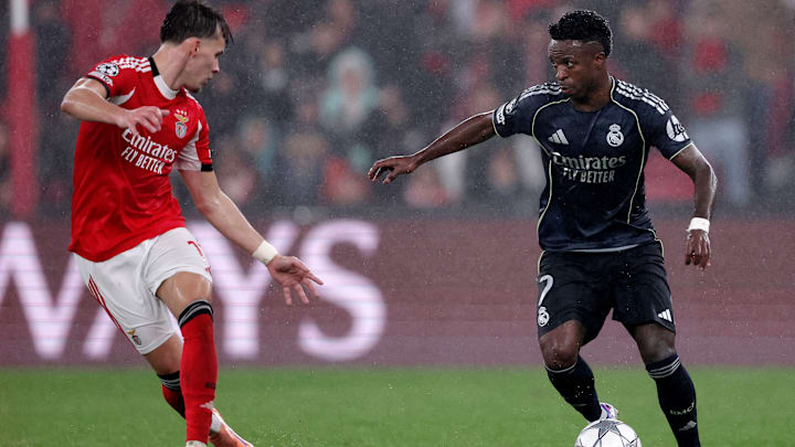 Vini Jr soma cinco participações em cinco gols em oito jogos na Champions 2025/26 Vini Jr soma cinco participações em cinco gols em oito jogos na Champions 2025/26