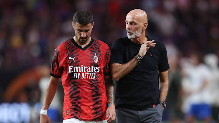 Stefano Pioli insieme a Rade Krunic