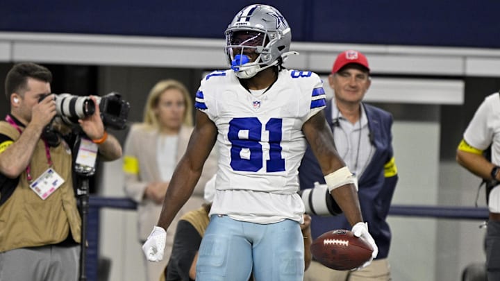 Dallas Cowboys wide receiver Jonathan Mingo celebrates after he catches a pass for a first down against the Baltimore Ravens. Dallas Cowboys wide receiver Jonathan Mingo celebrates after he catches a pass for a first down against the Baltimore Ravens.