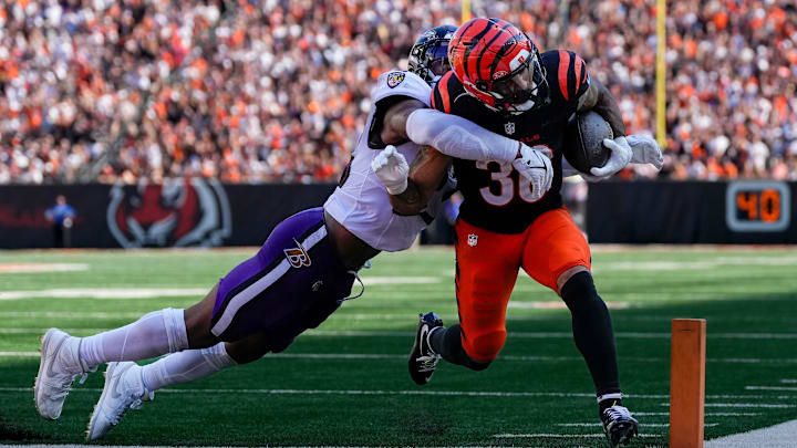 Chase Brown led the Bengals with 46 rushing yards in Week 5, while getting at least 15 touches for the second consecutive game. He also scored a receiving touchdown.