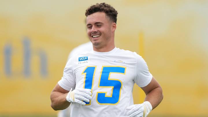 Los Angeles Chargers receiver Ladd McConkey (15) during offseason workouts at The Bolt. Mandatory Credit: Kirby Lee-Imagn Images Los Angeles Chargers receiver Ladd McConkey (15) during offseason workouts at The Bolt. Mandatory Credit: Kirby Lee-Imagn Images