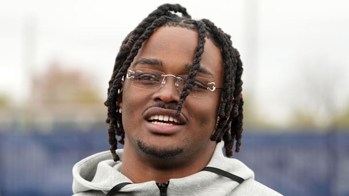 Apr 24, 2024; Detroit, MI, USA; Alabama Crimson Tide linebacker Dallas Turner