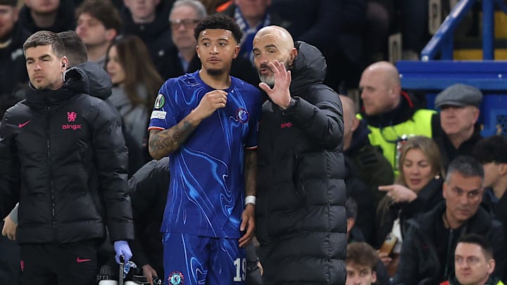 Enzo Maresca (right) had some interesting advice for Jadon Sancho