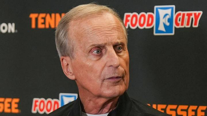 Tennesee basketball coach Rick Barnes speaks to media before a Tennessee basketball practice in Pratt Pavilion on July 23, 2026. Tennesee basketball coach Rick Barnes speaks to media before a Tennessee basketball practice in Pratt Pavilion on July 23, 2026.