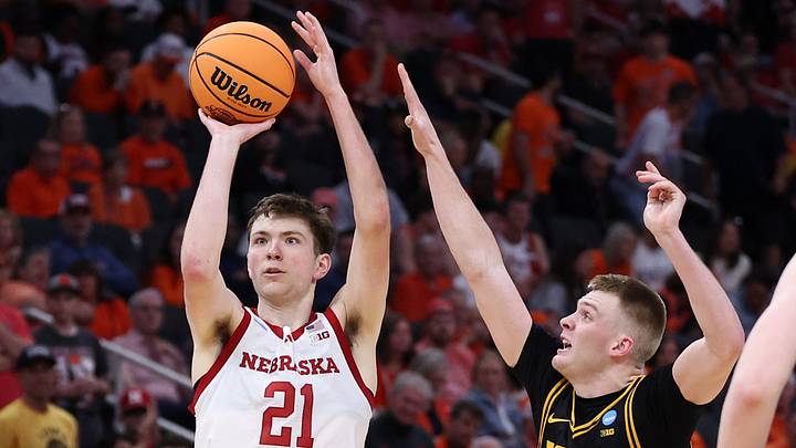 Nebraska forward Pryce Sandfort led the Huskers in scoring with an 18.1 points per game average.