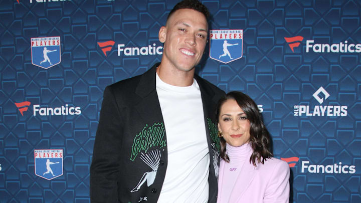 July 18. 2022: New York Yankees pitcher Aaron Judge and his wife, Samantha Bracksieck.