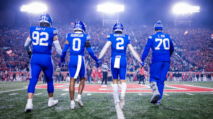 BYU captains take the field against Utah