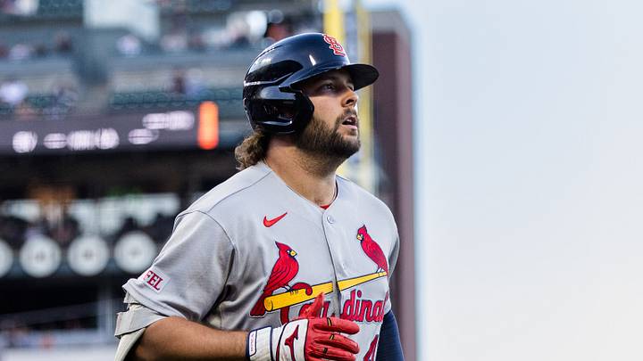 Sep 7, 2026; San Francisco, California, USA; St. Louis Cardinals first baseman Alec Burleson (41) jogs to the dugout after hitting a solo home run against San Francisco Giants starting pitcher Logan Webb (not pictured) during the sixth inning at Oracle Park. Mandatory Credit: John Hefti-Imagn Images Sep 7, 2026; San Francisco, California, USA; St. Louis Cardinals first baseman Alec Burleson (41) jogs to the dugout after hitting a solo home run against San Francisco Giants starting pitcher Logan Webb (not pictured) during the sixth inning at Oracle Park. Mandatory Credit: John Hefti-Imagn Images