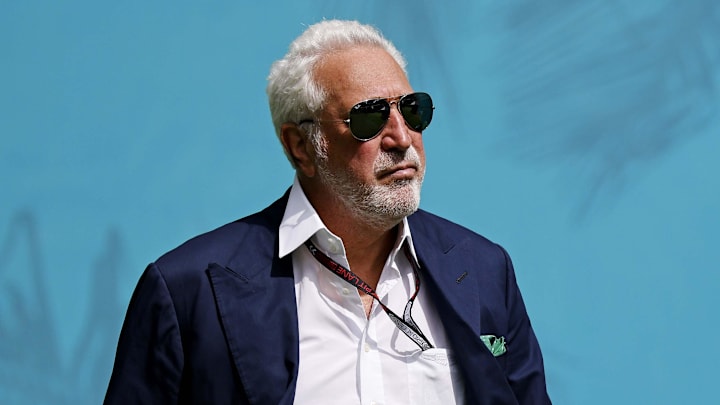 May 5, 2024; Miami Gardens, Florida, USA; Aston Martin executive chairman Lawrence Stroll walks into the F1 Village before the F1 Miami Grand Prix at Miami International Autodrome. Mandatory Credit: Peter Casey-Imagn Images
