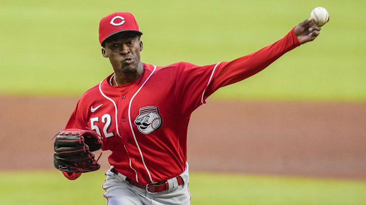 Cincinnati Reds starting pitcher Reiver Sanmartin.