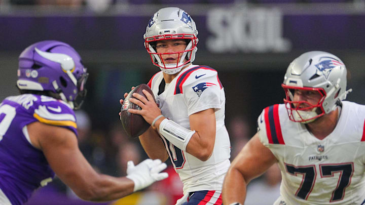 New England Patriots quarterback Drake Maye is a good sleeper to target in fantasy football. 