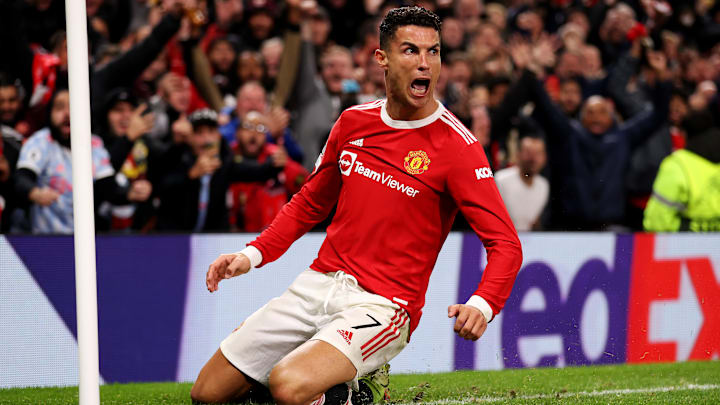 Cristiano Ronaldo, attaquant de Manchester United et buteur face à l'Atalanta. Cristiano Ronaldo, attaquant de Manchester United et buteur face à l'Atalanta.