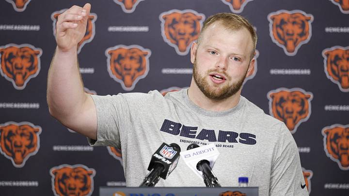 Chicago Bears offensive lineman Logan Jones. Chicago Bears offensive lineman Logan Jones.