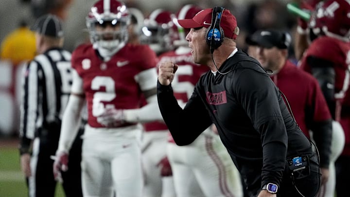 Alabama Crimson Tide head coach Kalen DeBoer