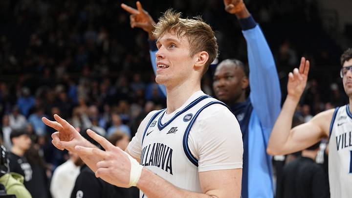 Mar 7, 2026; Villanova, Pennsylvania, USA; Villanova Wildcats forward Duke Brennan (24) reacts after the game against the Xavier Musketeers at William B. Finneran Pavilion. Mandatory Credit: Kyle Ross-Imagn Images Mar 7, 2026; Villanova, Pennsylvania, USA; Villanova Wildcats forward Duke Brennan (24) reacts after the game against the Xavier Musketeers at William B. Finneran Pavilion. Mandatory Credit: Kyle Ross-Imagn Images
