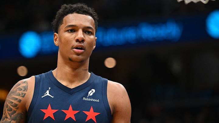 Mar 16, 2026; Washington, District of Columbia, USA; Washington Wizards forward Julian Reese (15) on the court against the Golden State Warriors during the first half at Capital One Arena. Mandatory Credit: Brad Mills-Imagn Images