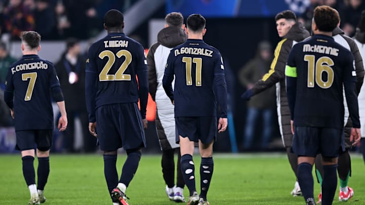 Juventus players were booed off against Benfica