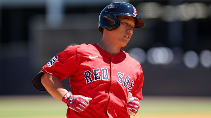 Boston Red Sox outfielder Masataka Yoshida (7) runs the bases after hitting a two run home run against the New York Yankees in the sixth inning during spring training at George M. Steinbrenner Field in Tampa, Fla., on March 18, 2025. Boston Red Sox outfielder Masataka Yoshida (7) runs the bases after hitting a two run home run against the New York Yankees in the sixth inning during spring training at George M. Steinbrenner Field in Tampa, Fla., on March 18, 2025.