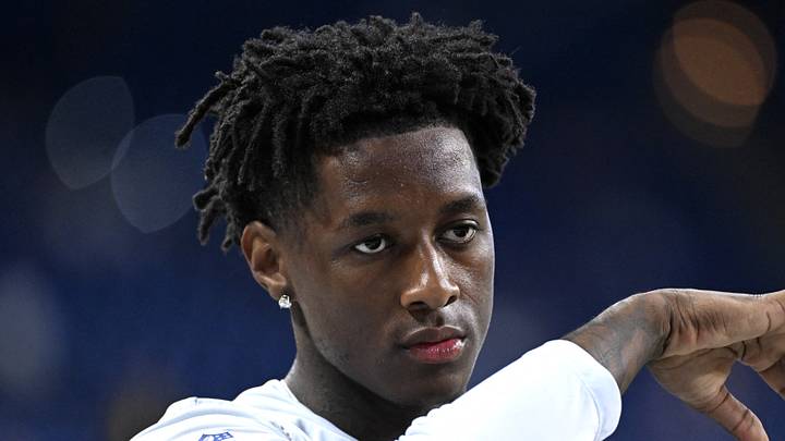 Indianapolis Colts cornerback Sauce Gardner during warm-ups Indianapolis Colts cornerback Sauce Gardner during warm-ups