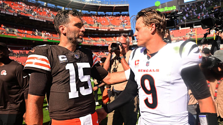 Former Browns quarterback Joe Flacco shared a nice moment with Bengals' Joe Burrow after Week 1's game.