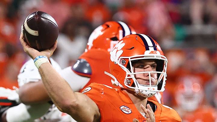 Oct 3, 2026; Clemson, South Carolina, USA;  Clemson Tigers quarterback Tait Reynolds (2) passes the ball during the fourth quarter against the Miami Hurricanes at Memorial Stadium.  Mandatory Credit: Ashley Tumlin-Imagn Images