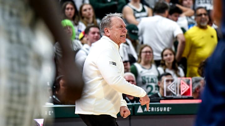 Michigan State's head coach Tom Izzo is called for a technical foul during the second half in the game against Michigan on Friday, Jan. 30, 2026, at the Breslin Center in East Lansing. Michigan State's head coach Tom Izzo is called for a technical foul during the second half in the game against Michigan on Friday, Jan. 30, 2026, at the Breslin Center in East Lansing.
