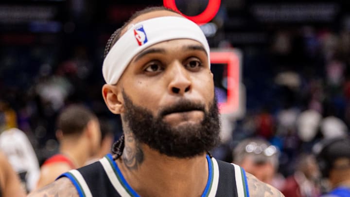 Milwaukee Bucks guard Gary Trent Jr. (5) walks off the court after a win against the New Orleans Pelicans on February 20, 2026. Milwaukee Bucks guard Gary Trent Jr. (5) walks off the court after a win against the New Orleans Pelicans on February 20, 2026.