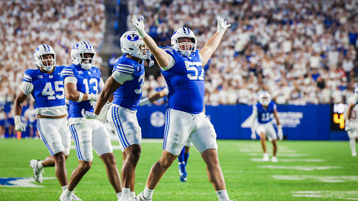BYU defensive tackle Keanu Tanuvasa against Stanford BYU defensive tackle Keanu Tanuvasa against Stanford