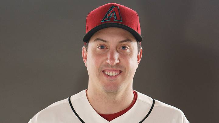 Feb 18, 2026; Scottsdale, AZ, USA; Arizona Diamondbacks pitcher Derek Law (38) poses for a photo for MLB media day at Salt River Fields at Talking Stick. Mandatory Credit: Allan Henry-Imagn Images Feb 18, 2026; Scottsdale, AZ, USA; Arizona Diamondbacks pitcher Derek Law (38) poses for a photo for MLB media day at Salt River Fields at Talking Stick. Mandatory Credit: Allan Henry-Imagn Images