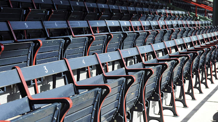 April 13, 2012; Boston, MA, USA; A general view of empty seats on opening day at Fenway Park prior to a game between the Boston Red Sox and Tampa Bay Rays. Mandatory Credit: Bob DeChiara-Imagn Images