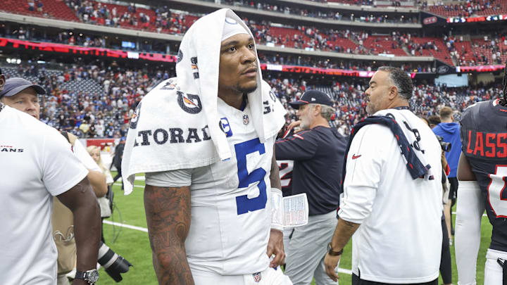 Richardson threw for 175 yards, one touchdown and one interception in the Colts' 23–20 loss to the Texans.