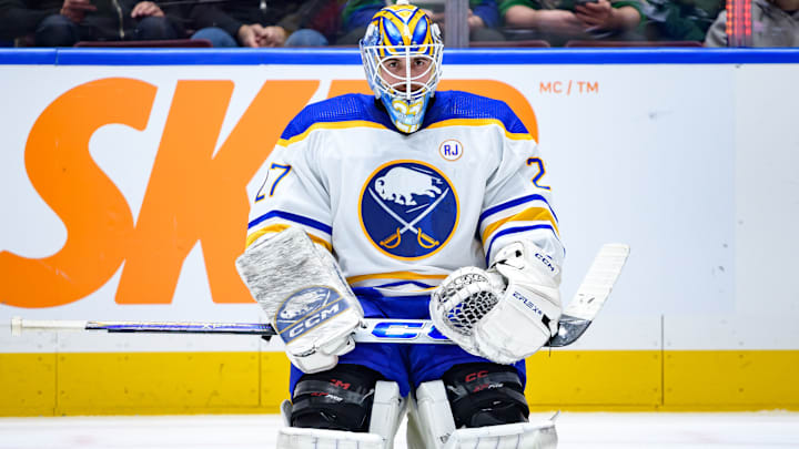Buffalo Sabres goalie Devon Levi