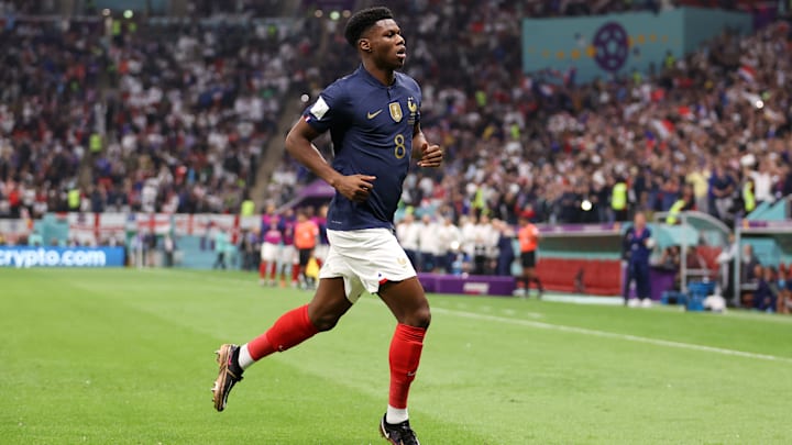 Aurelien Tchouaméni a ouvert le score face à l'Angleterre.