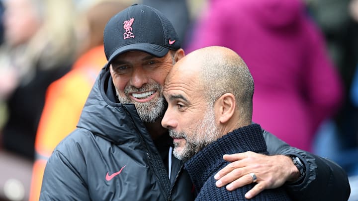 Jurgen Klopp (left) has gotten the better of Pep Guardiola on plenty of occasions
