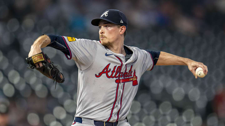 Atlanta Braves starting pitcher Max Fried delivers a pitch against the Minnesota Twins.