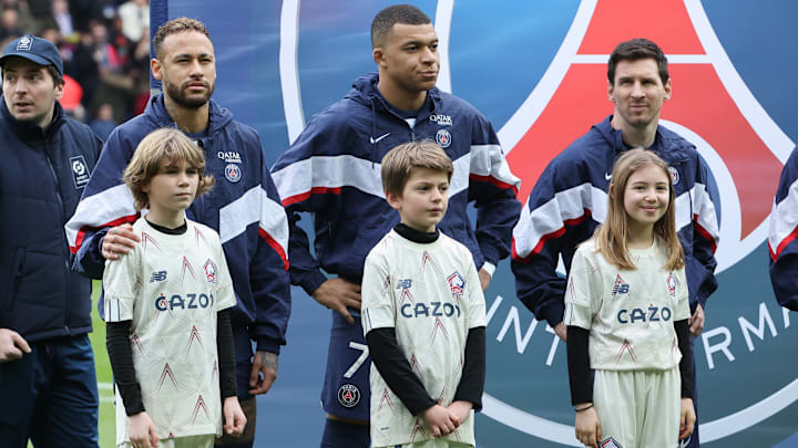 Neymar Jr, Kylian Mbappe, , Leo Messi