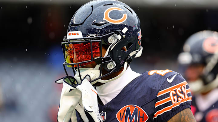 Chicago Bears wide receiver DJ Moore practices against the New Orleans Saints.