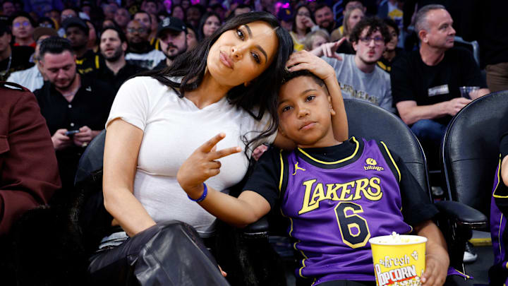 Celebrities At The Los Angeles Lakers Game