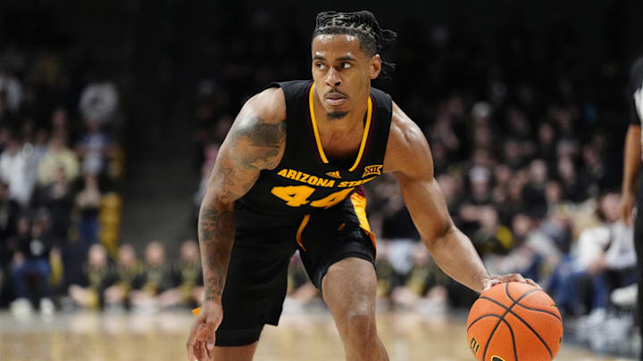 Arizona State Sun Devils guard Adam Miller (44) was ejected on Saturday night.