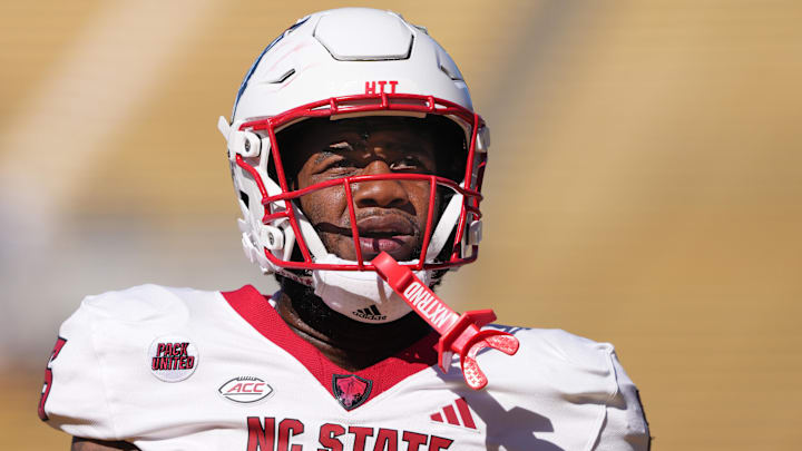 Oct 19, 2024; Berkeley, California, USA; North Carolina State Wolfpack offensive tackle Jacarrius Peak (65) before the game against the California Golden Bears at California Memorial Stadium. Mandatory Credit: Darren Yamashita-Imagn Images Oct 19, 2024; Berkeley, California, USA; North Carolina State Wolfpack offensive tackle Jacarrius Peak (65) before the game against the California Golden Bears at California Memorial Stadium. Mandatory Credit: Darren Yamashita-Imagn Images