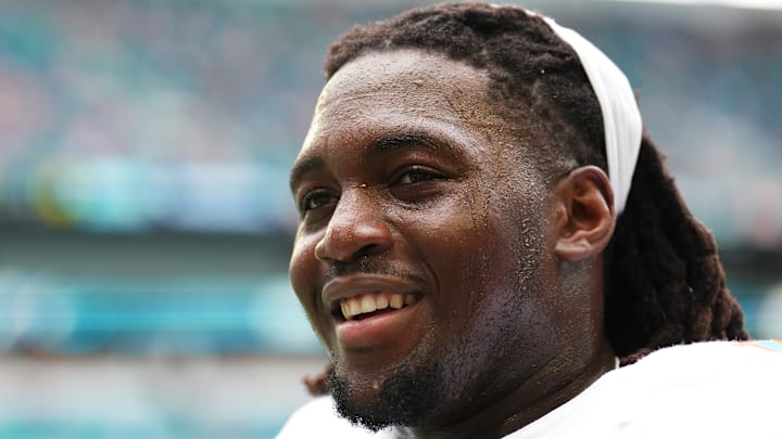 Miami Dolphins left tackle Patrick Paul Miami Dolphins left tackle Patrick Paul