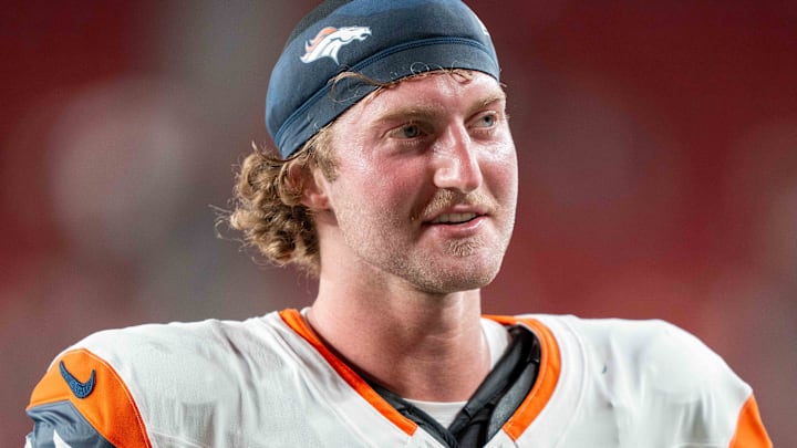 Denver Broncos tight end Caleb Lohner