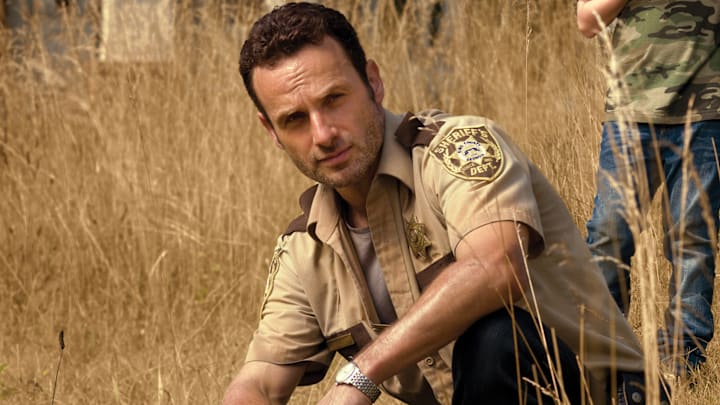 Andrew Lincoln, Chandler Riggs, and Sarah Wayne Callies) - The Walking Dead season 2