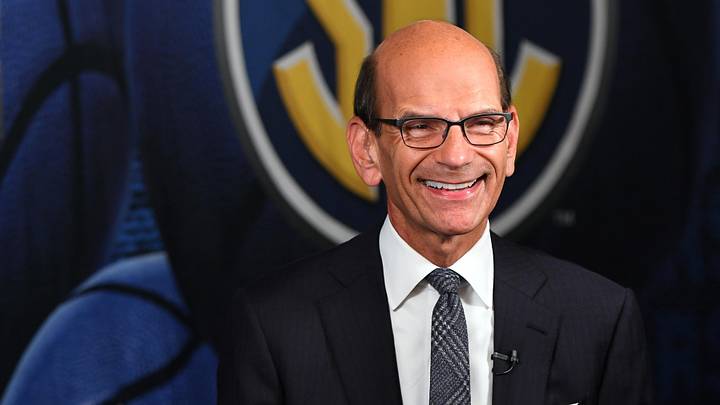 Oct 18, 2017; Nashville, TN, USA; Television and radio personality Paul Finebaum does a live report from SEC Media Day at the Omni Hotel. Mandatory Credit: Christopher Hanewinckel-Imagn Images Oct 18, 2017; Nashville, TN, USA; Television and radio personality Paul Finebaum does a live report from SEC Media Day at the Omni Hotel. Mandatory Credit: Christopher Hanewinckel-Imagn Images