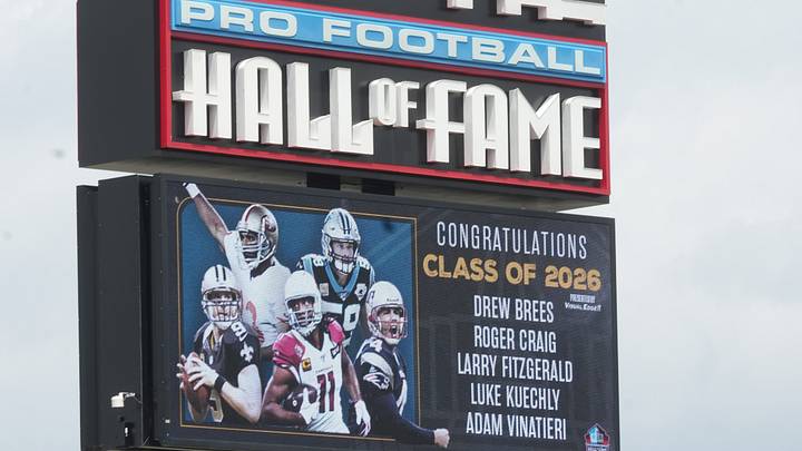The Pro Football Hall of Fame will induct a new class during the enshrinement festival in 2026. Inductees will be Drew Brees, Larry Fitzgerald, Roger Craig, Luke Kuechly and Adam Vinatieri. The Pro Football Hall of Fame will induct a new class during the enshrinement festival in 2026. Inductees will be Drew Brees, Larry Fitzgerald, Roger Craig, Luke Kuechly and Adam Vinatieri.
