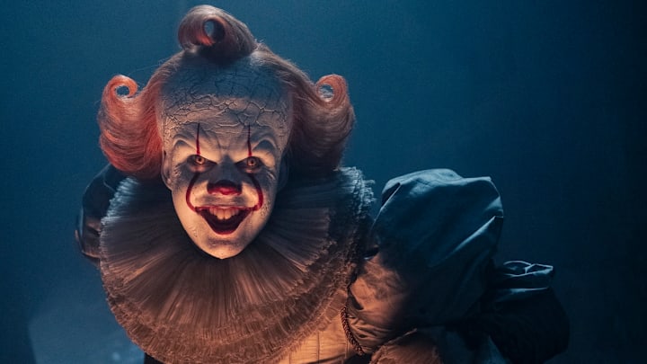 Bill Skarsgård as Pennywise in It: Welcome to Derry season 1. Photograph by Brooke Palmer/HBO
